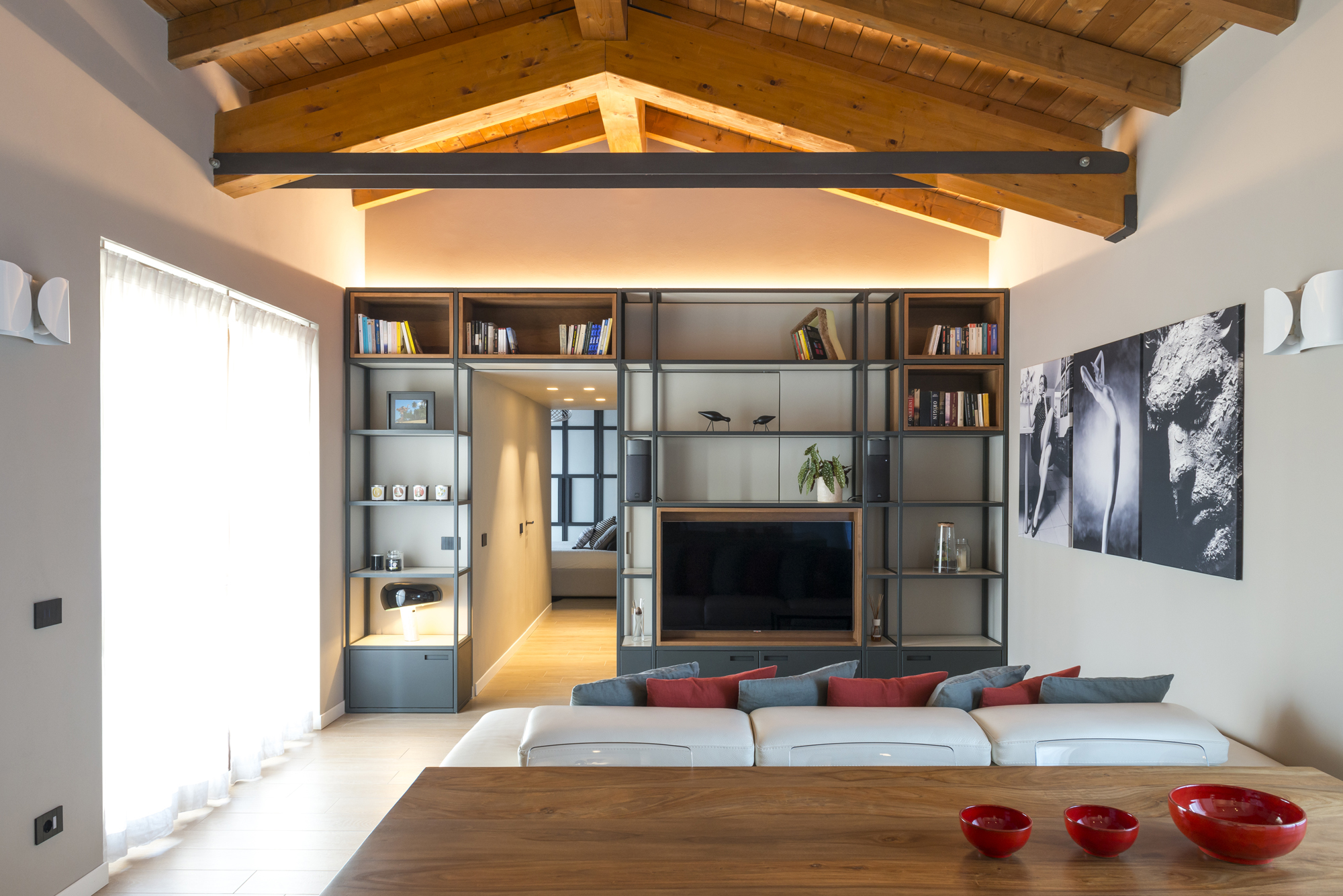 Guido Cottino Architetto - Ristrutturazione Appartamento Vigevano - Zona Giorno Arredo su Misura