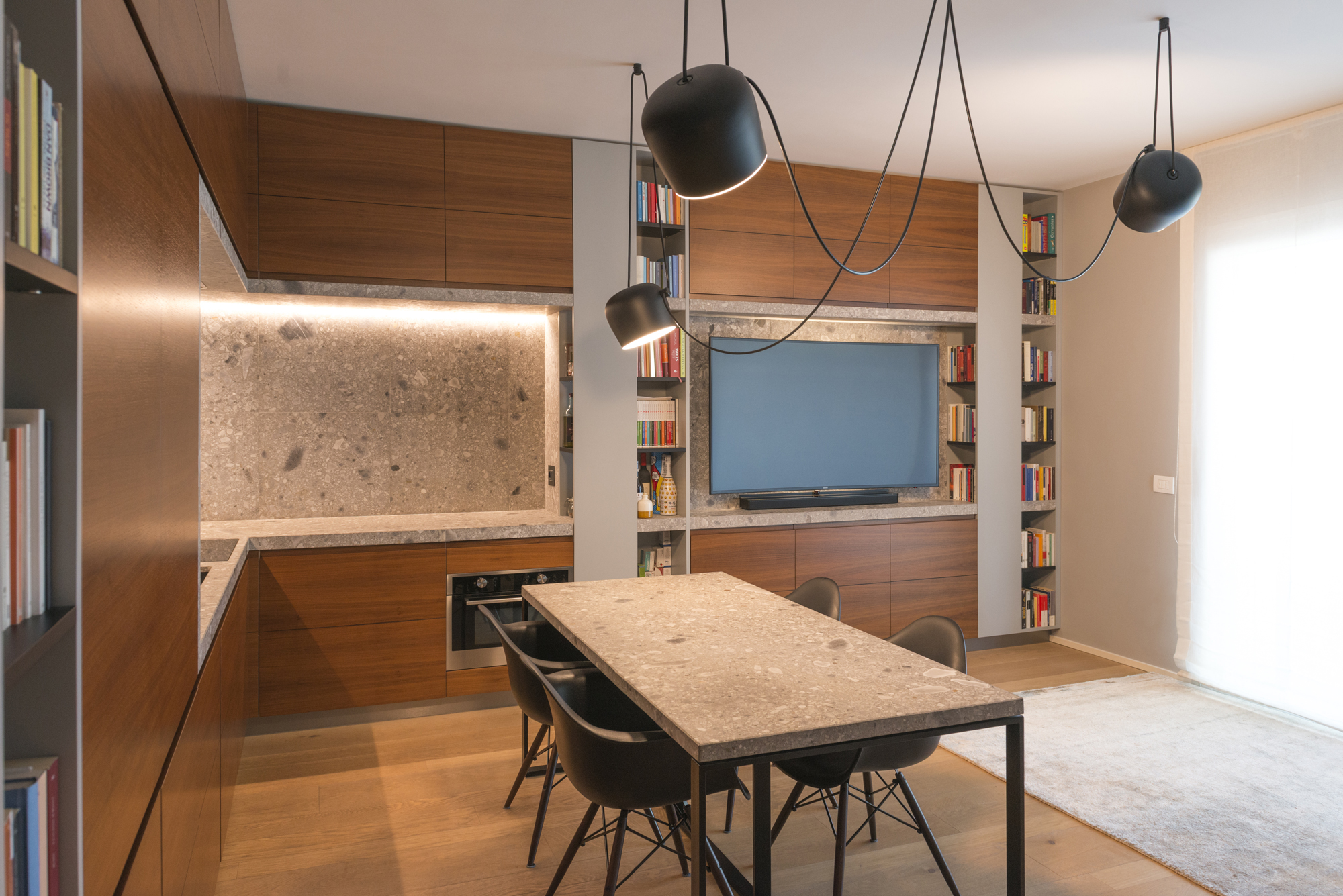 Guido Cottino Architetto - Bilocale Milano - Zona Giorno Arredo su Misura